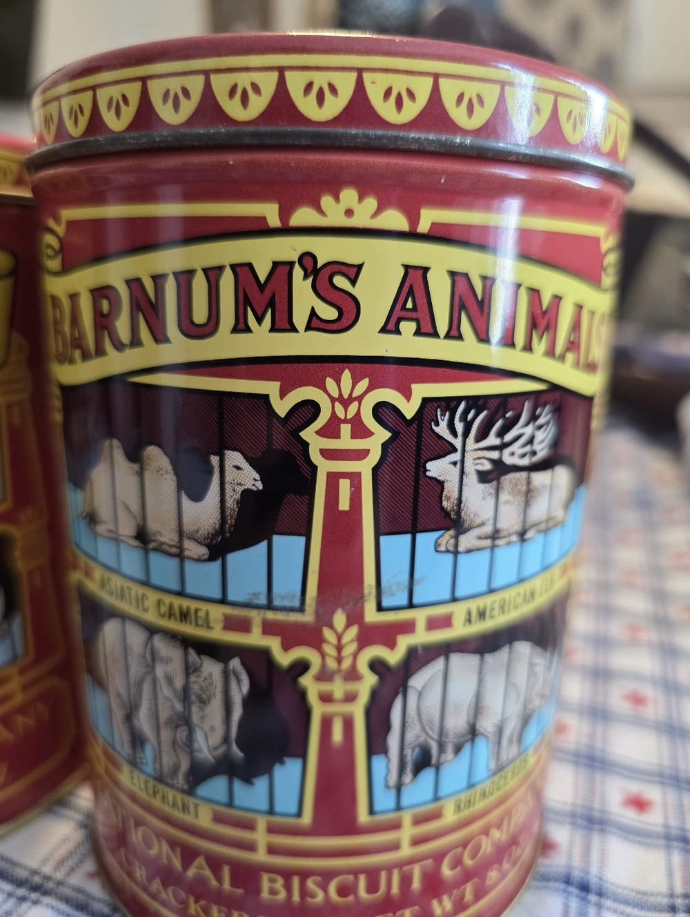 🔴Vintage Nabisco  Barnum  Animal Cracker Tin Set Of 2 - Picture 2 of 3